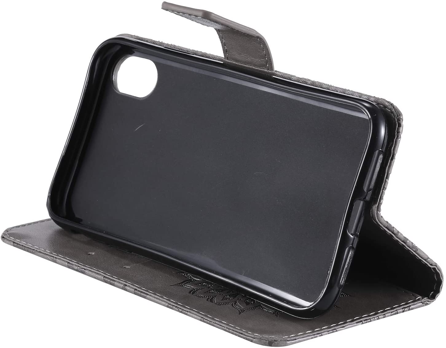 Cfrau Kickstand Wallet Case with Black Stylus for iPhone XR 6.1 inch,Retro Mandala Sunflower PU Leat