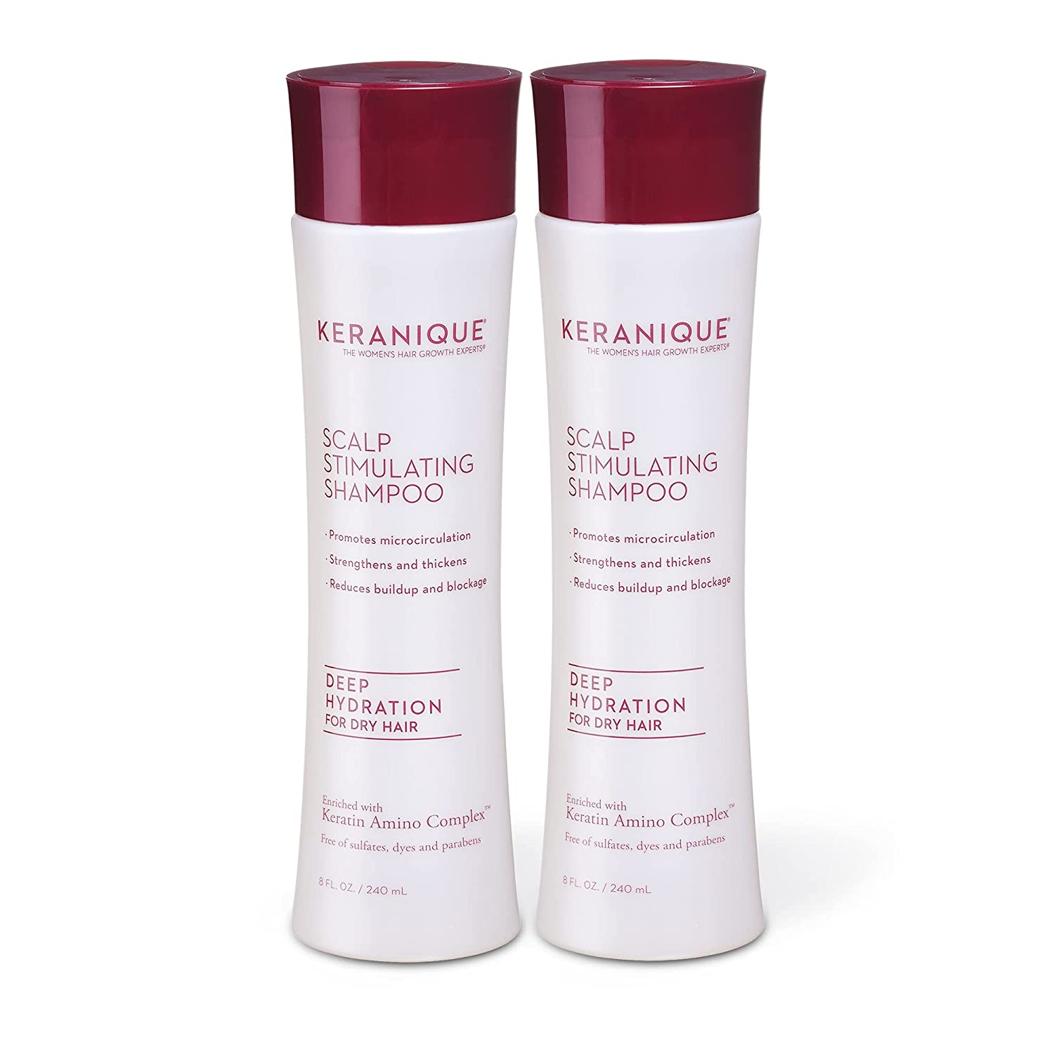 Keranique ScalpStimulating Shampoo, 2 Pack, Deep Hydration, 16 Fl Oz