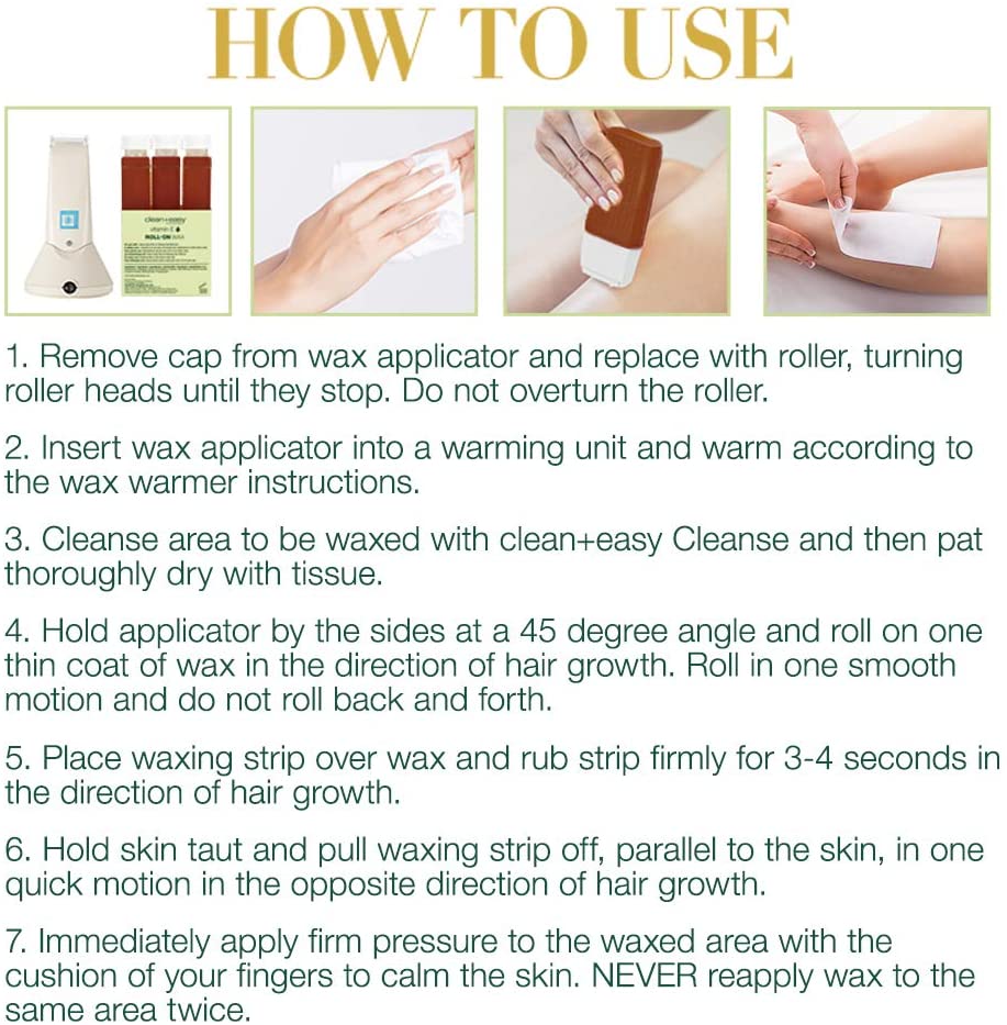 Clean & Easy Vit E Roll-On Wax 6-pack Large Vitamin E, Net Wt. 16.8 oz