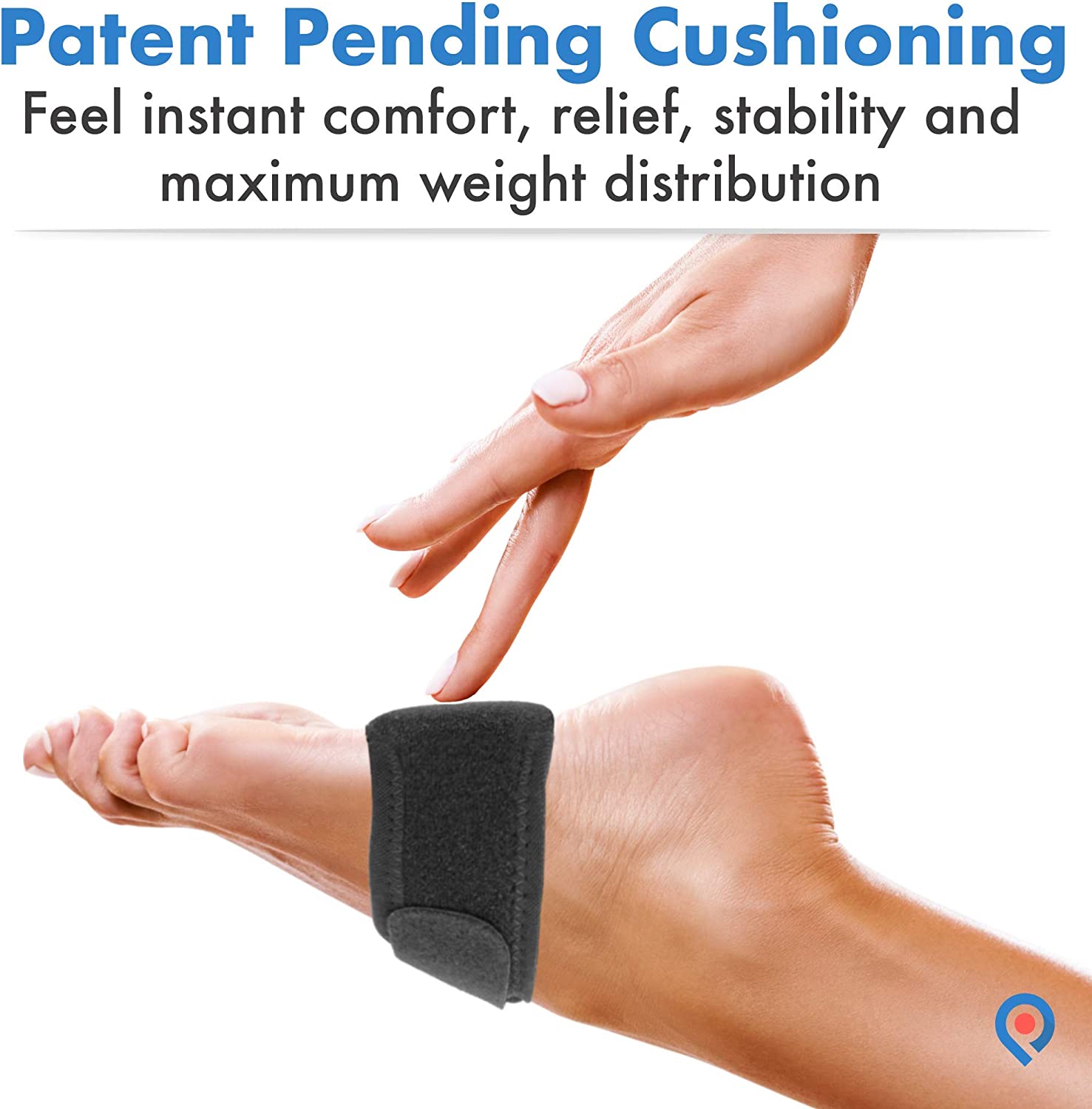 Pivit Arch Support Brace | Pair | Plantar Fasciitis Gel Strap for Men, Woman | Orthotic Compression 