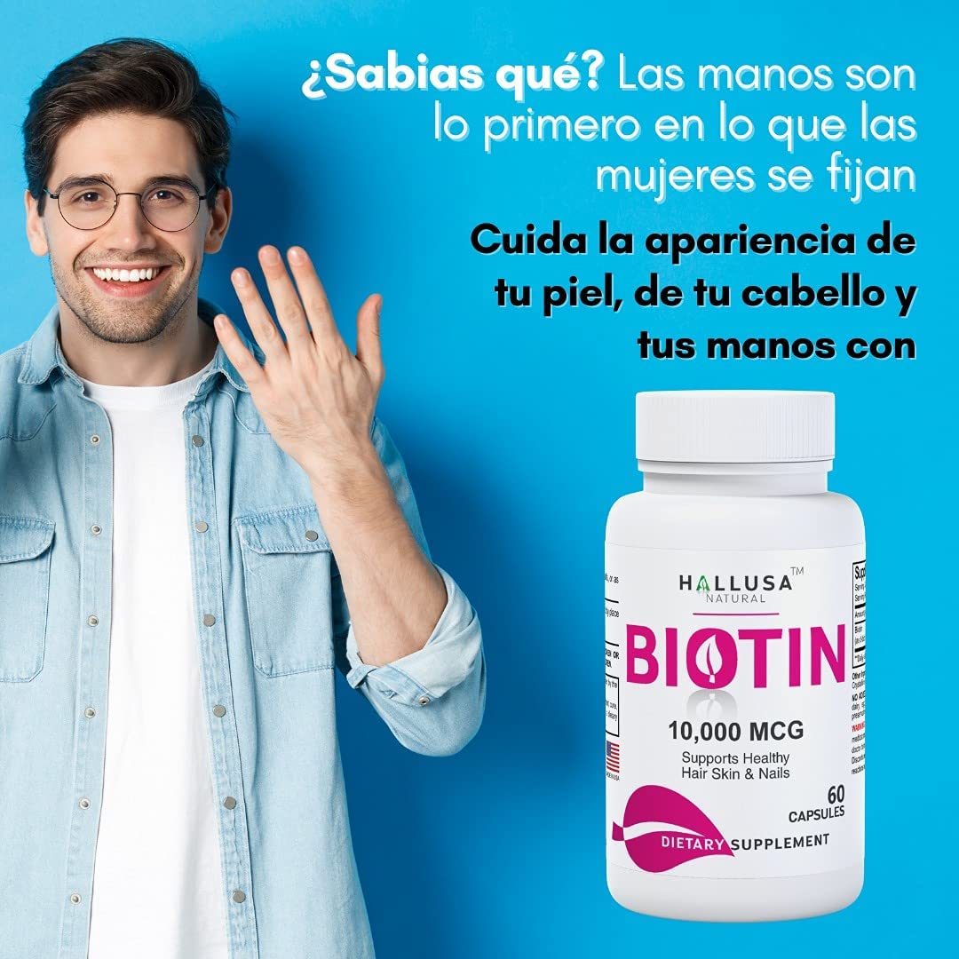 Suplemento de biotina - Pastillas para la caída del Cabello - Crecimiento del Cabello – Crecimien
