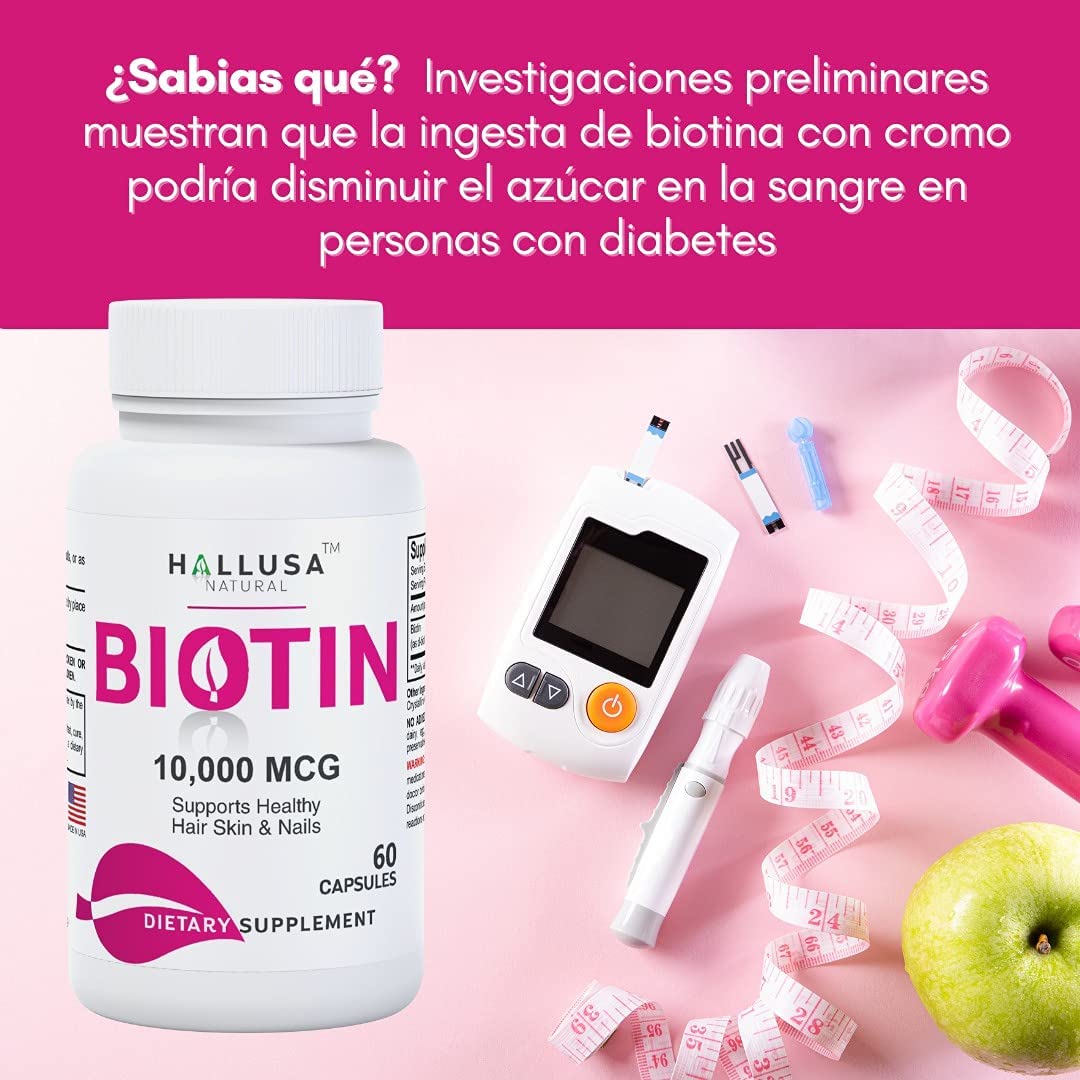 Suplemento de biotina - Pastillas para la caída del Cabello - Crecimiento del Cabello – Crecimien