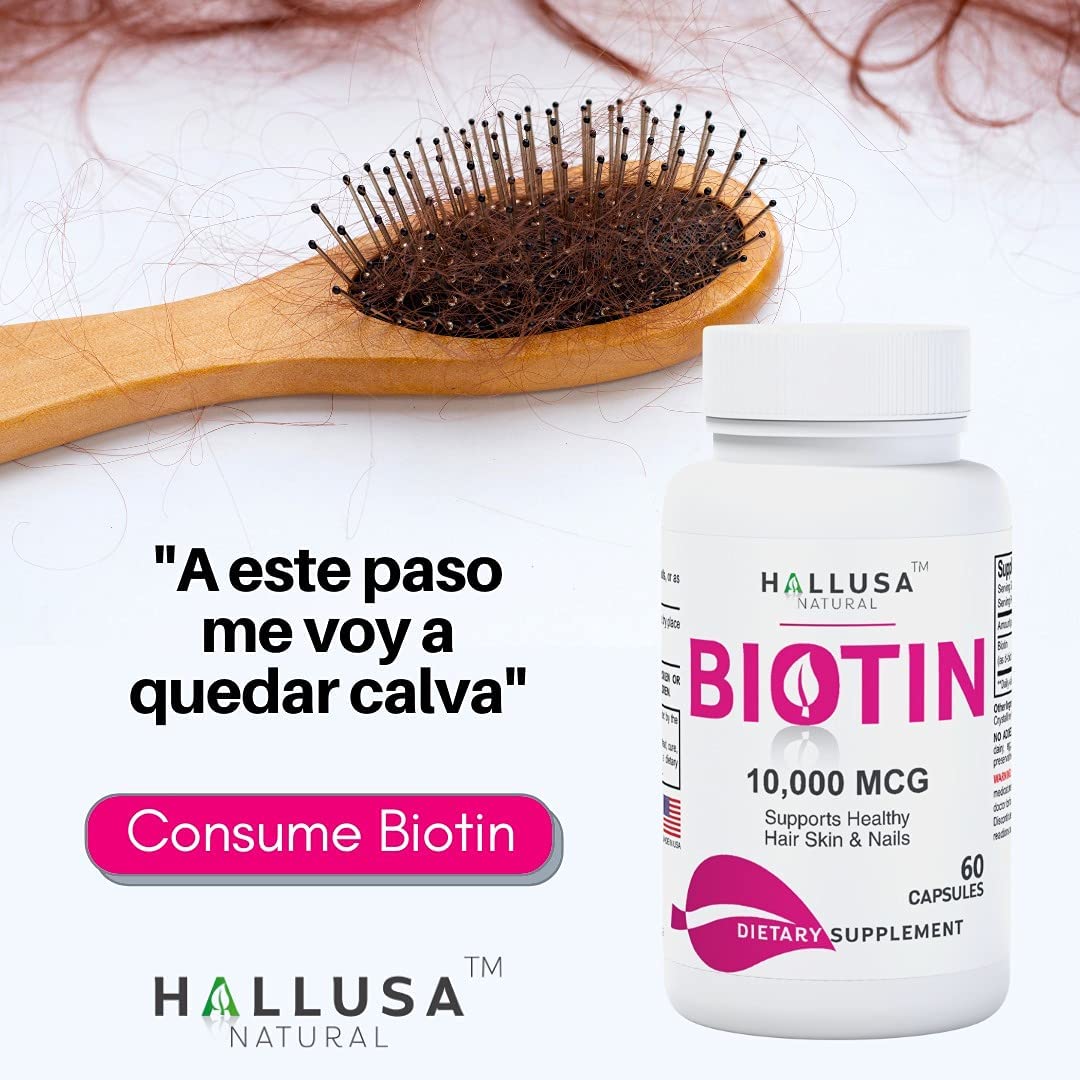 Suplemento de biotina - Pastillas para la caída del Cabello - Crecimiento del Cabello – Crecimien