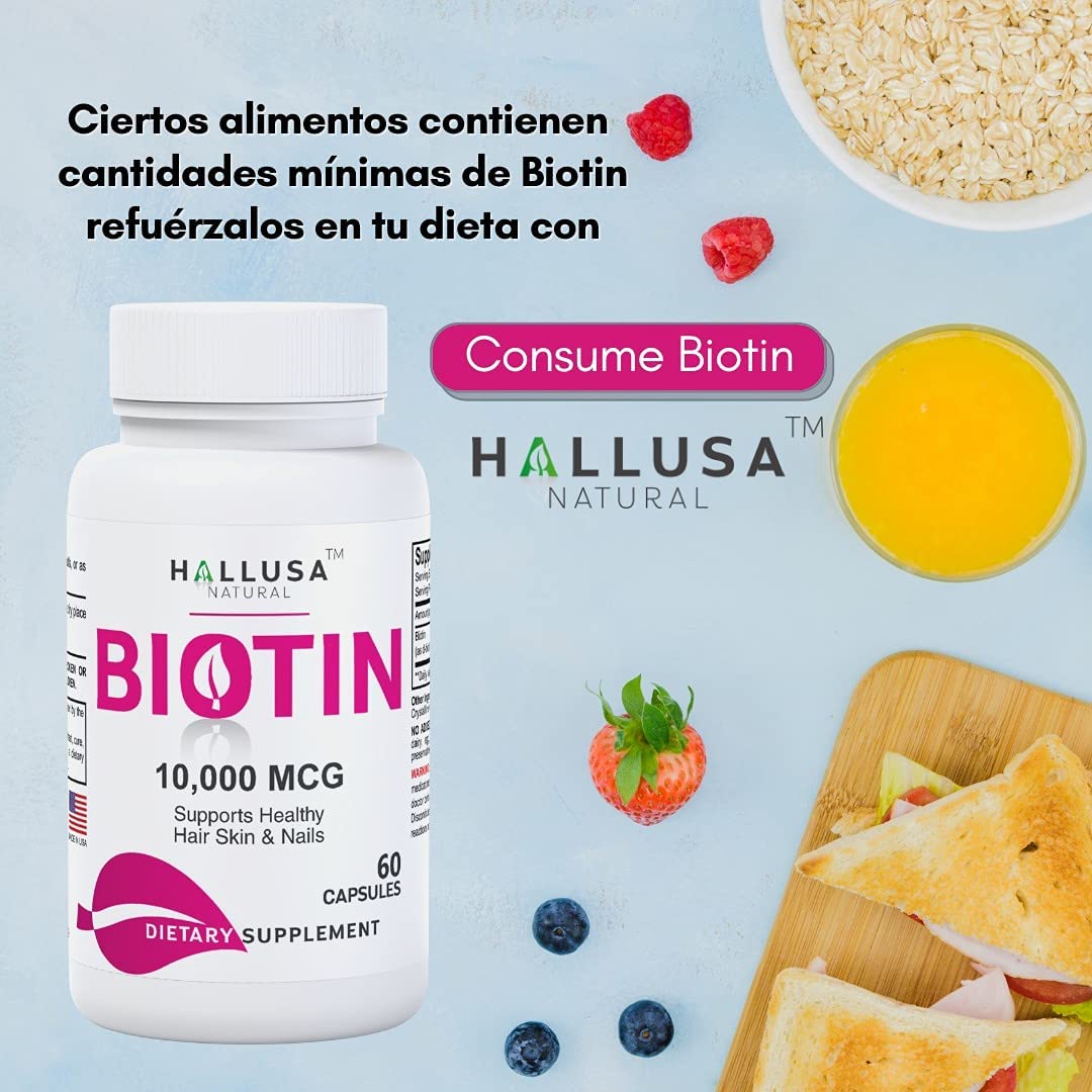 Suplemento de biotina - Pastillas para la caída del Cabello - Crecimiento del Cabello – Crecimien