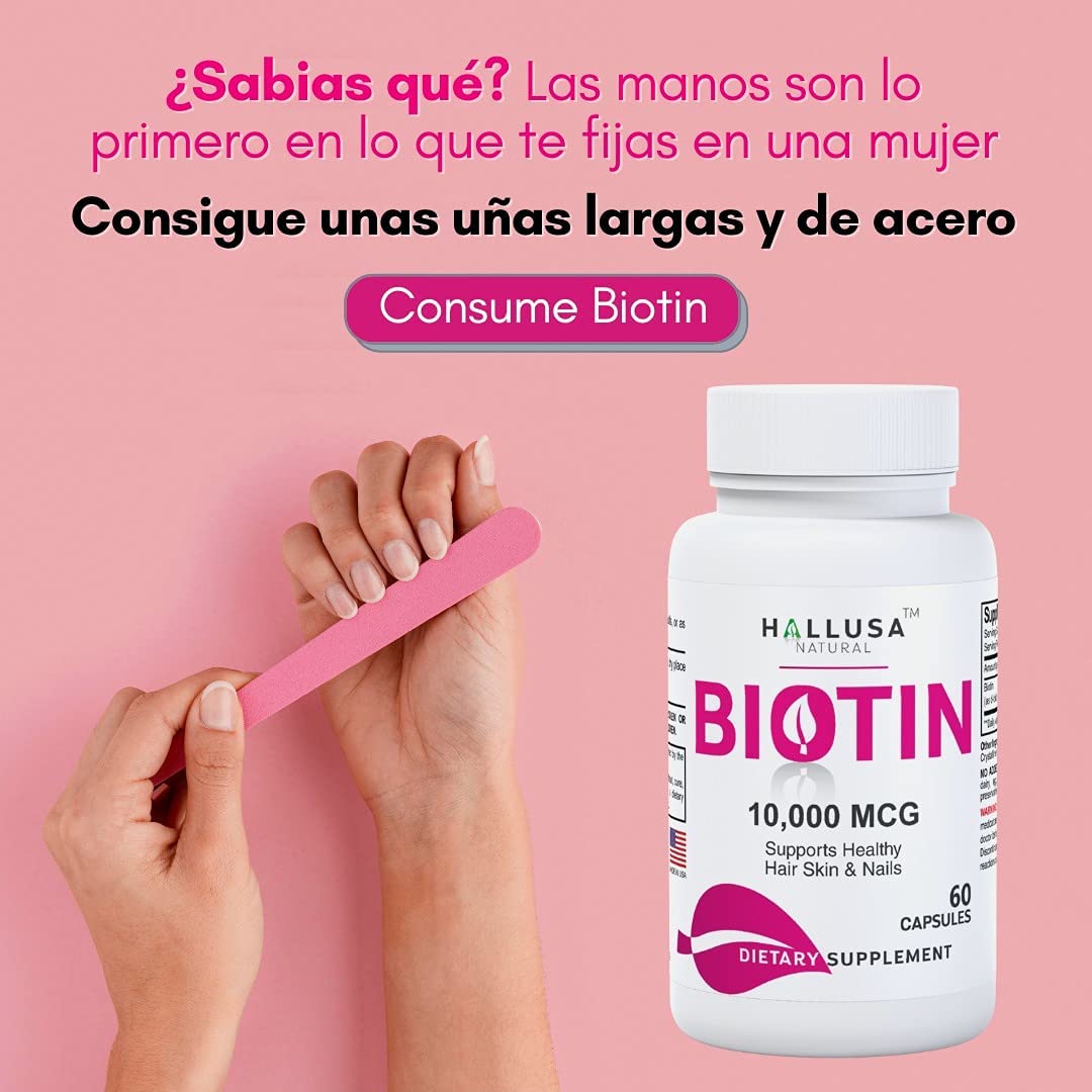 Suplemento de biotina - Pastillas para la caída del Cabello - Crecimiento del Cabello – Crecimien