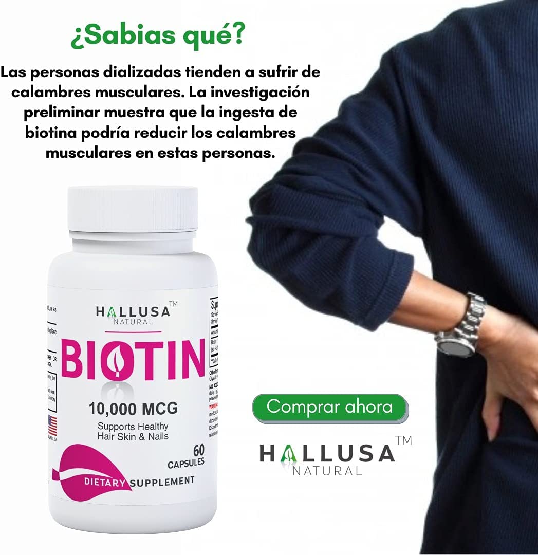 Suplemento de biotina - Pastillas para la caída del Cabello - Crecimiento del Cabello – Crecimien