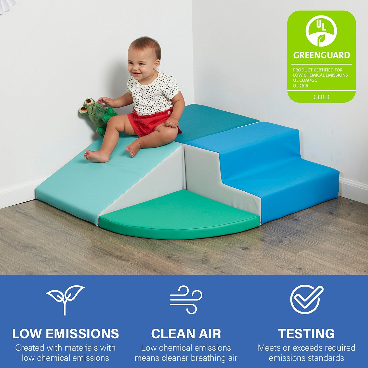Factory Direct Partners SoftScape Toddler Playtime Corner Climber, Indoor Active Play Structure for 