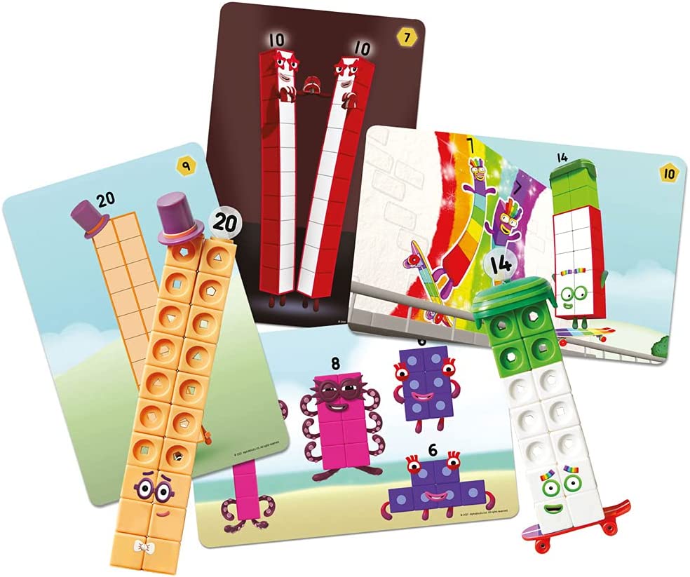 Learning Resources MathLink Cubes Numberblocks 11-20 Activity Set, 30 Numberblocks Activities Linked