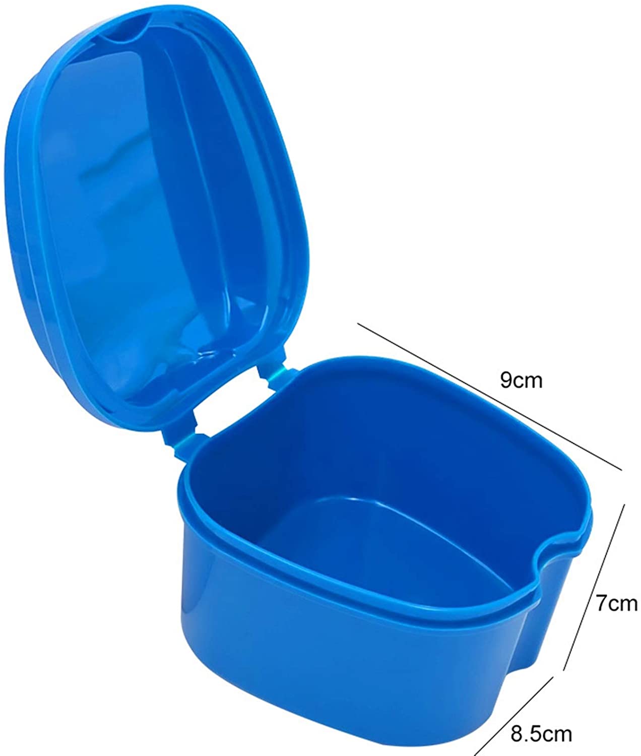 qfkj Storage Box Denture Bath Box Organizer Dental False Teeth Storage Box with Hanging Net Containe