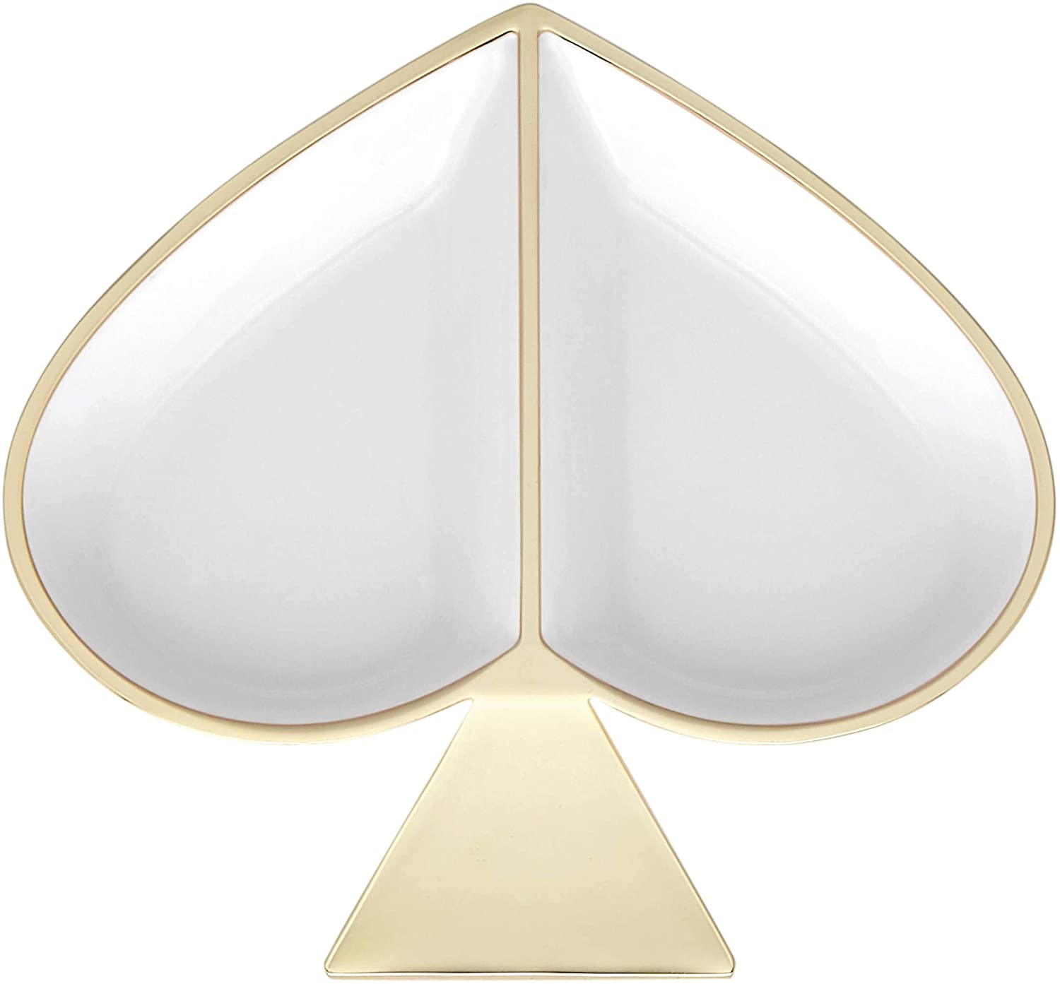 Kate Spade New York White Jewelry Dish Spade Street Keepsake Box, 0.50 LB
