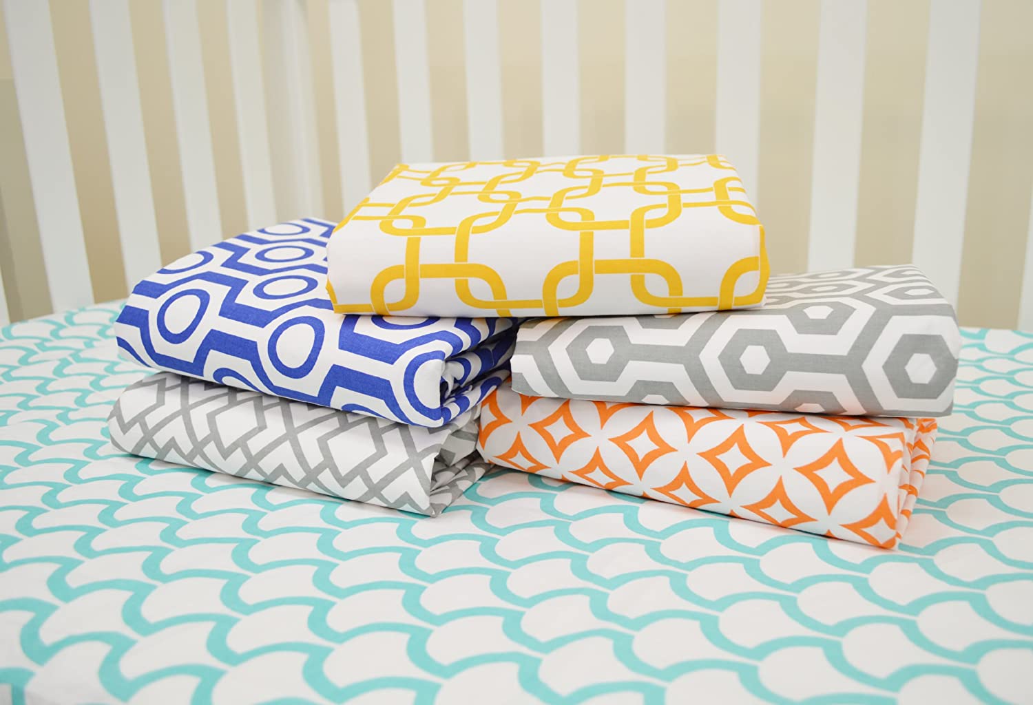 American Baby Company 100% Natural Cotton Percale Fitted Crib Sheet for Standard Crib and Toddler Ma