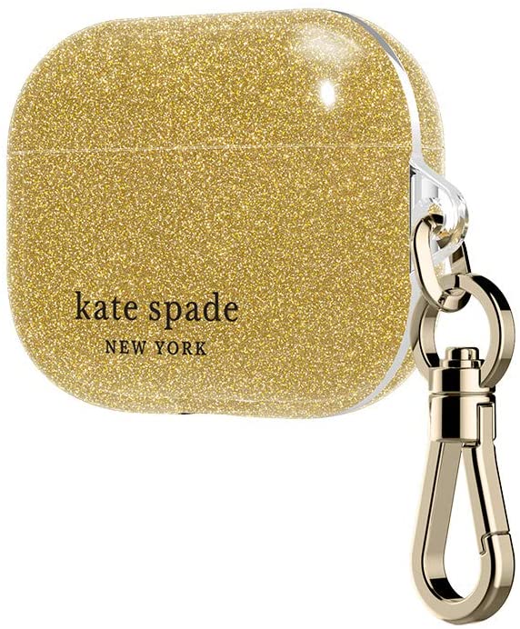 kate spade new york Airpods Pro Case Compatible with Apple AirPods Pro - Gold Glitter