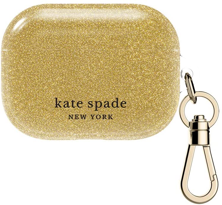 kate spade new york Airpods Pro Case Compatible with Apple AirPods Pro - Gold Glitter