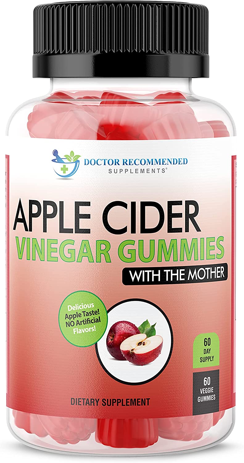 Apple Cider Vinegar Gummy Vitamins - 60 Day Supply of Apple Cider Vinegar Gummies with The Mother, B