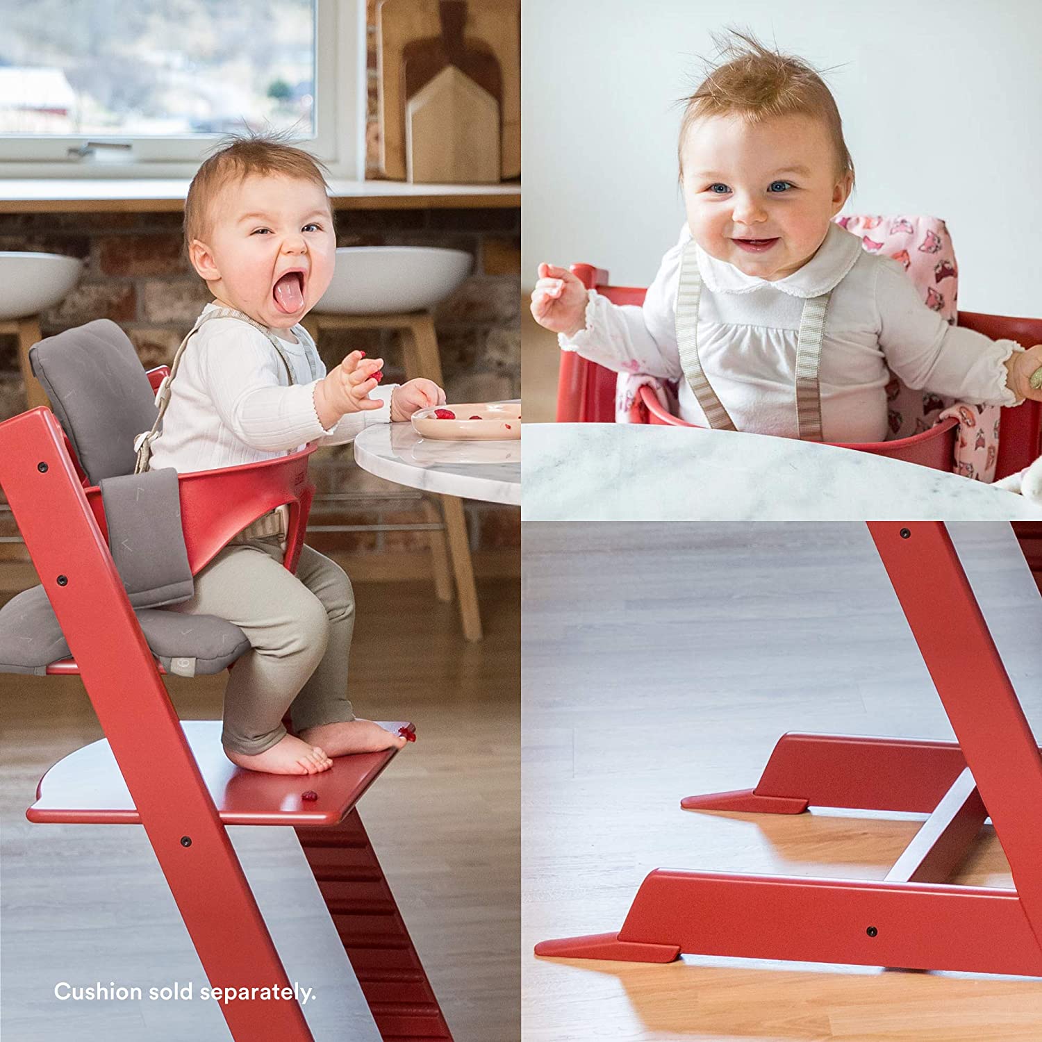 Tripp Trapp Baby Set from Stokke, Storm Grey - Convert The Tripp Trapp Chair into High Chair - Remov