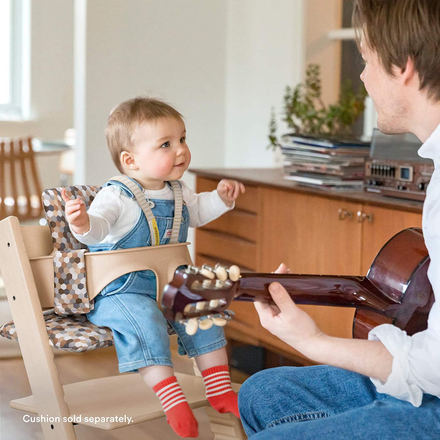 Tripp Trapp Baby Set from Stokke, Storm Grey - Convert The Tripp Trapp Chair into High Chair - Remov