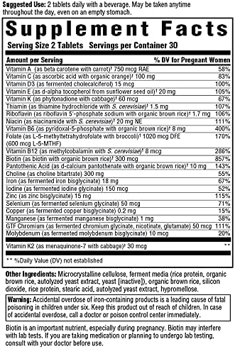 MegaFood Baby & Me 2 Prenatal Multi - Prenatal Vitamins for Mom & Developing Baby - Dr Formulated wi