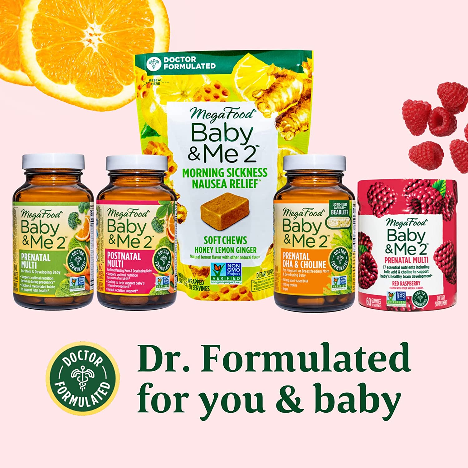MegaFood Baby & Me 2 Prenatal Multi - Prenatal Vitamins for Mom & Developing Baby - Dr Formulated wi