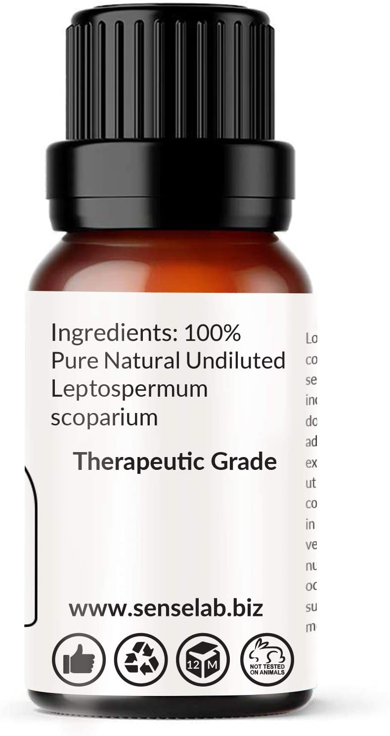 SenseLAB Manuka Essential Oil - 100 % Pure Extract Manuka Oil Therapeutic Grade - Smooth Skin and Na