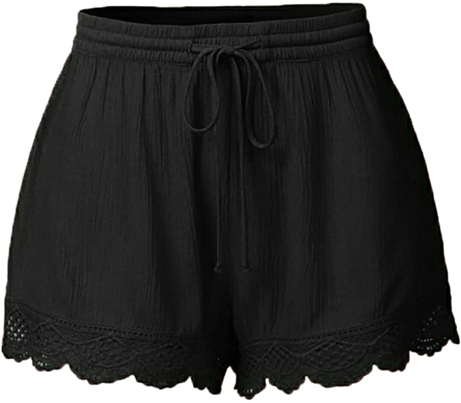 FNJJLU Women Shorts High Waist Loose Fit Yoga Fitness Shorts Comfy Workout Gym Shorts with Drawstrin