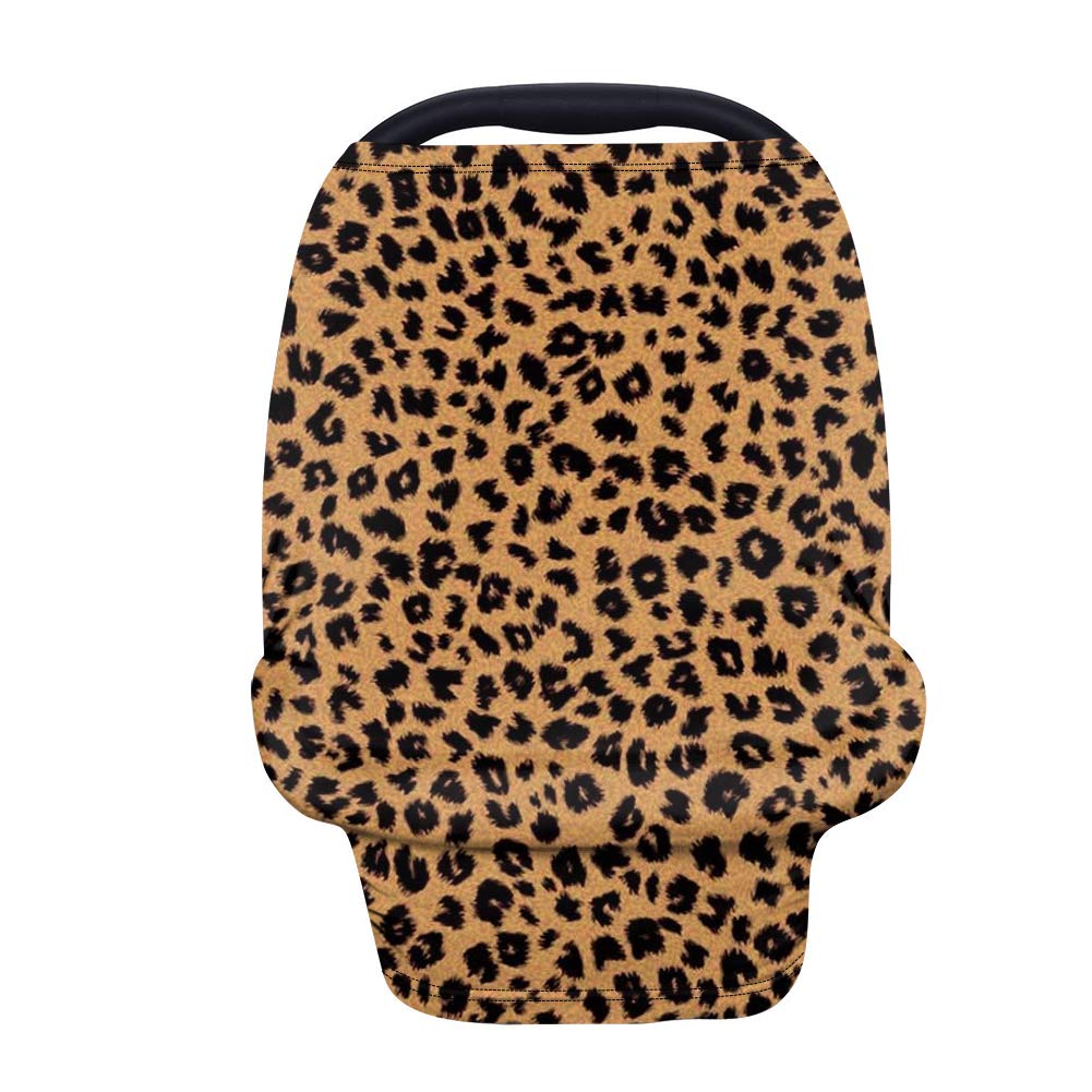 GOSTONG Leopard Print Nursing Cover for Breastfeeding Car Seat Cover Nursing Scarf Breastfeeding Ult