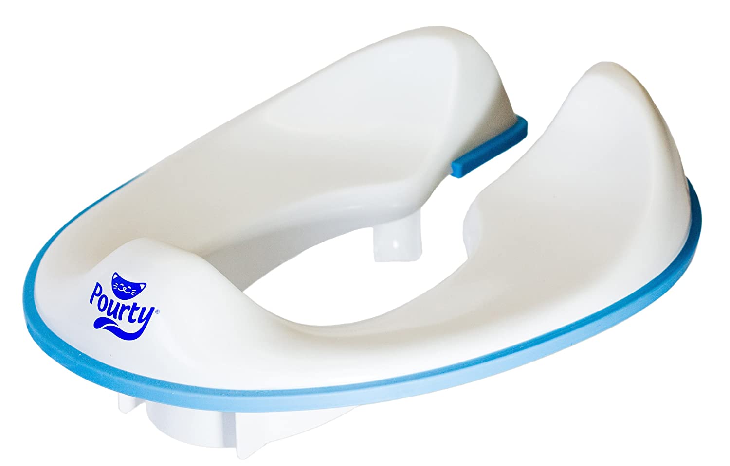 Pourty Flexi-Fit Toilet Trainer, White/Blue