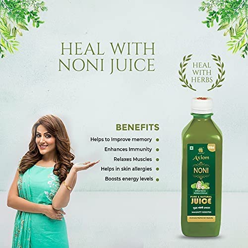 panihari Axiom Ayurveda Noni Juice 500 ml | Immunity Booster | Made with Fresh Noni Fruit | WHO GMP
