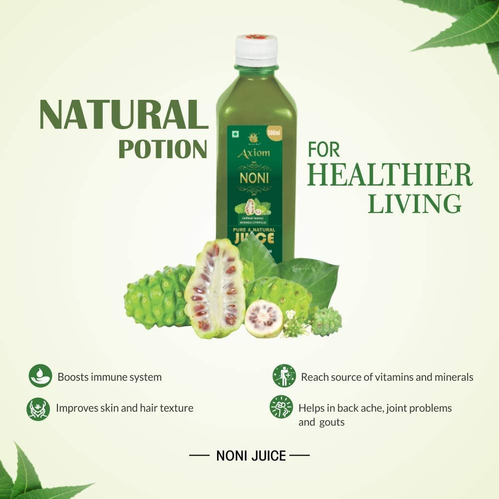 panihari Axiom Ayurveda Noni Juice 500 ml | Immunity Booster | Made with Fresh Noni Fruit | WHO GMP