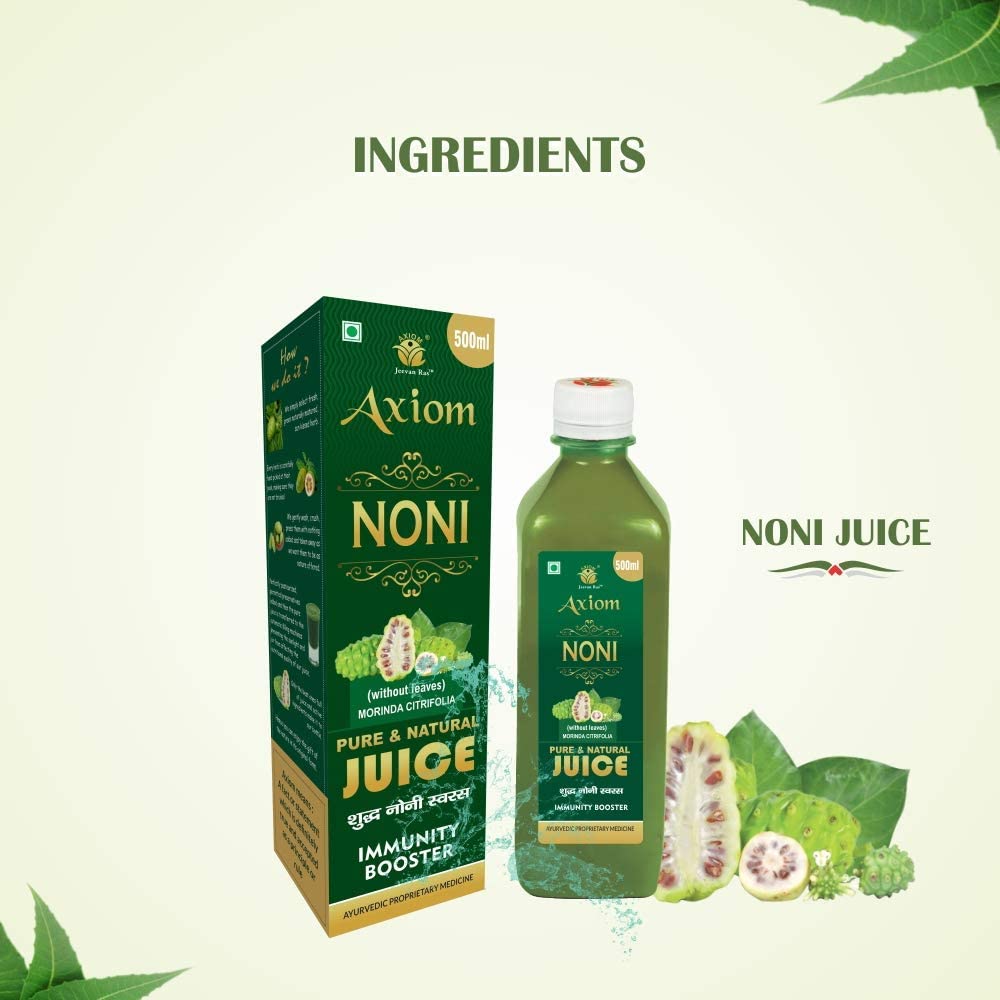 panihari Axiom Ayurveda Noni Juice 500 ml | Immunity Booster | Made with Fresh Noni Fruit | WHO GMP