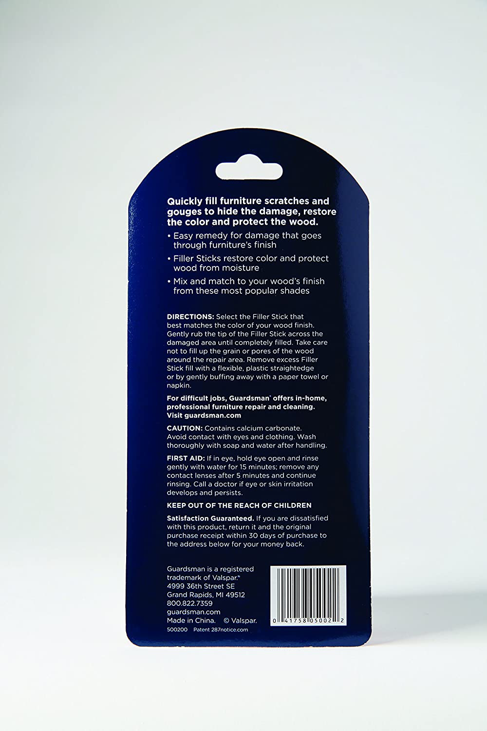 Guardsman Wood Repair Filler Sticks - 5 Colors Plus Sharpener, Repair and Restore Scratched Furnitur