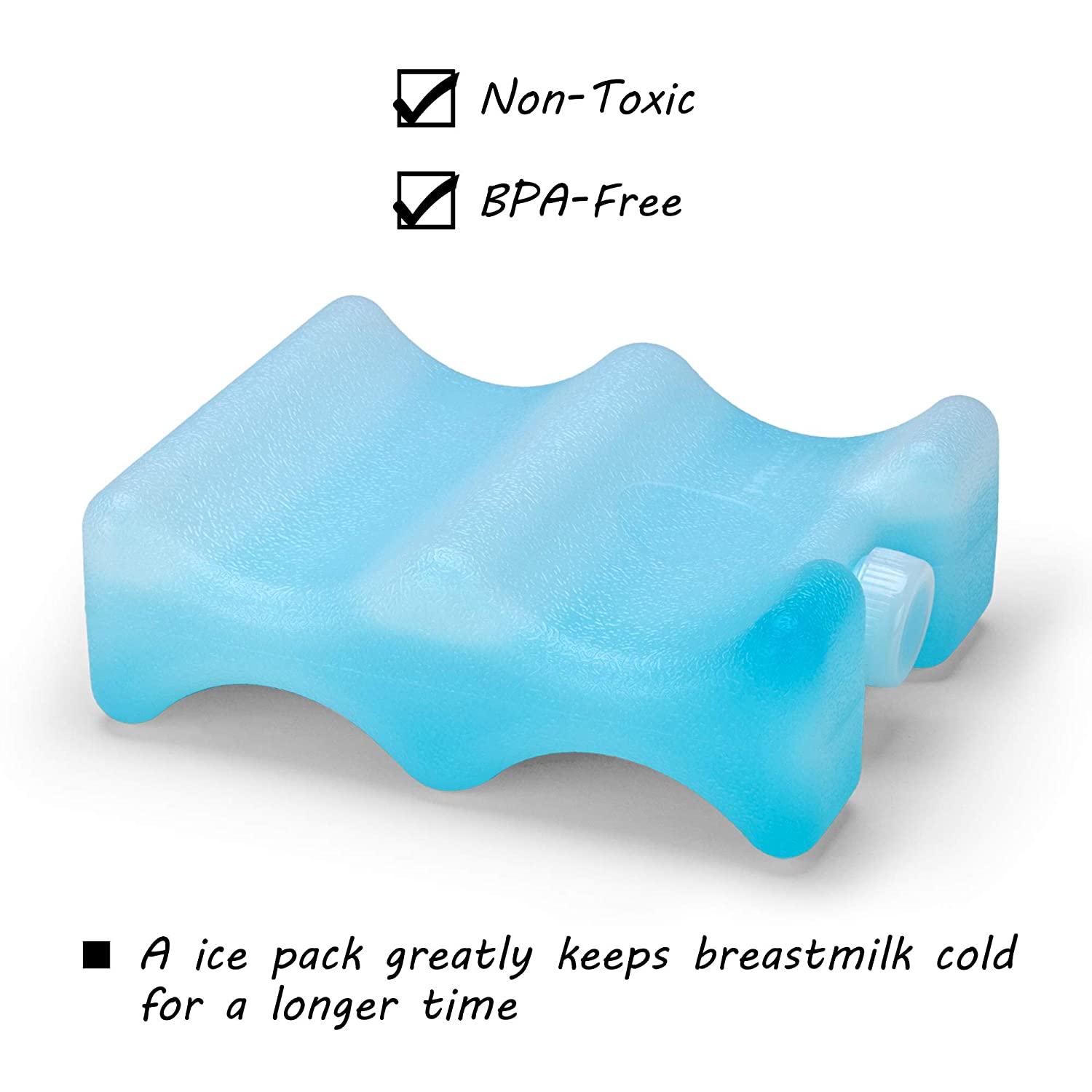 CURMIO Bottle Ice Pack for Breastmilk Storage Bag, Reusable Ice Pack for Breastfeeding Working Moms