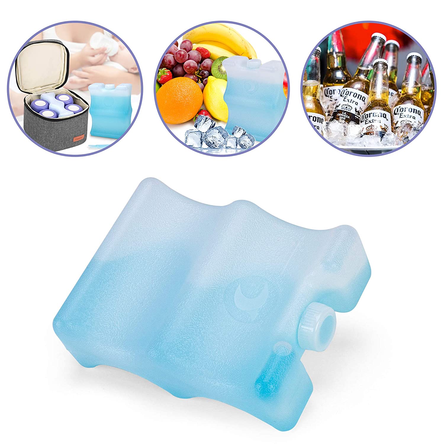 CURMIO Bottle Ice Pack for Breastmilk Storage Bag, Reusable Ice Pack for Breastfeeding Working Moms