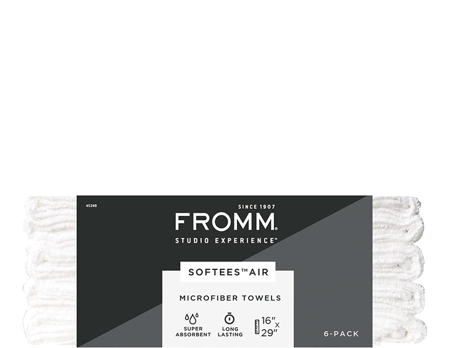 Fromm Softees Air Microfiber Salon Hair Towels - 6 Pack - Fast Drying Towel for Hair, Hands, Face
