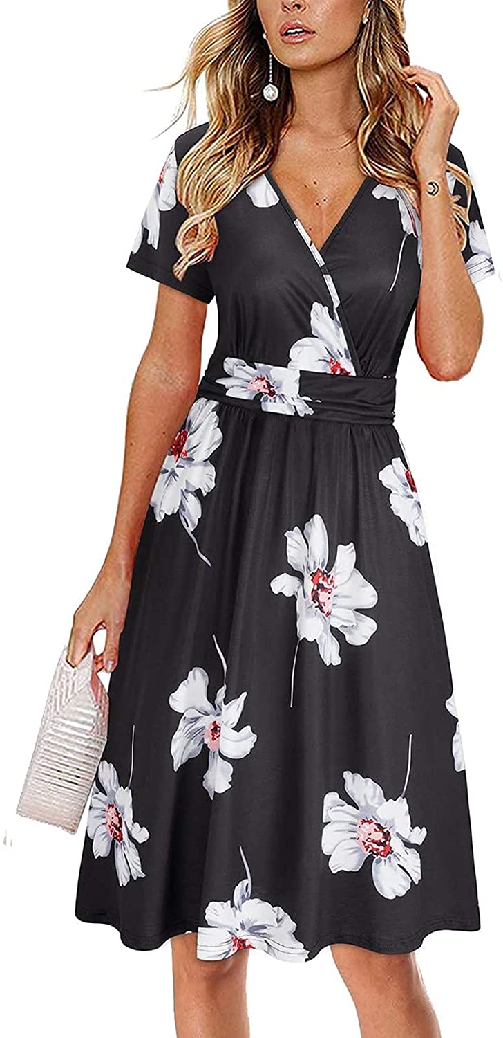WYTong Women Summer Casual Sleeveless Mini Plain Pleated Tank Vest Dresses Beach Maxi Dress