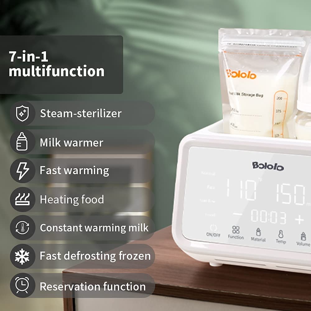 Bololo Baby Bottle Sterilizer and Dryer| Set-lizer for Baby Bottles,Breast Pump,Cups | LED Touch Scr