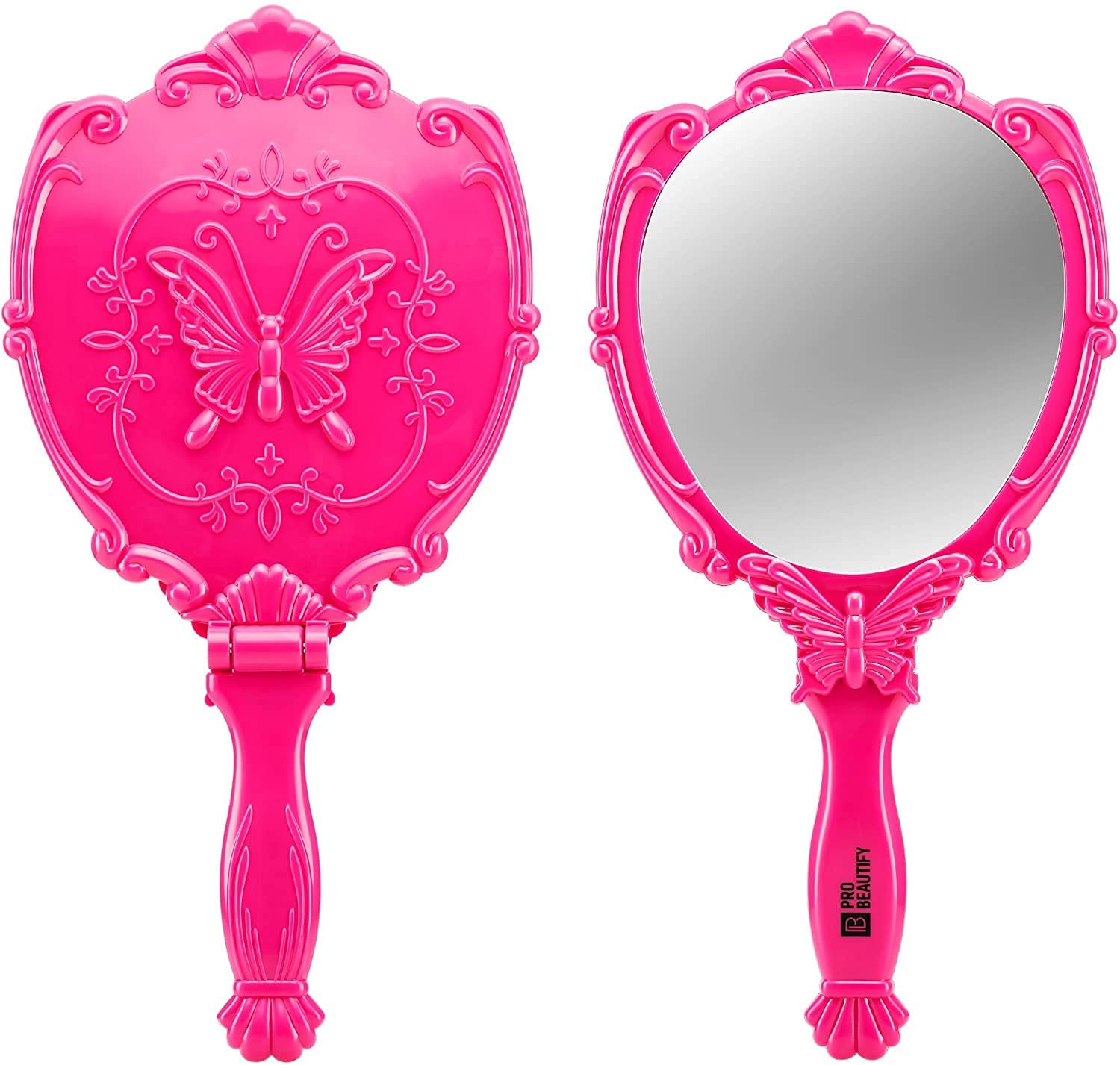 Probeautify Decorative Hand Held Mirror Beautifully Butterfly Design
