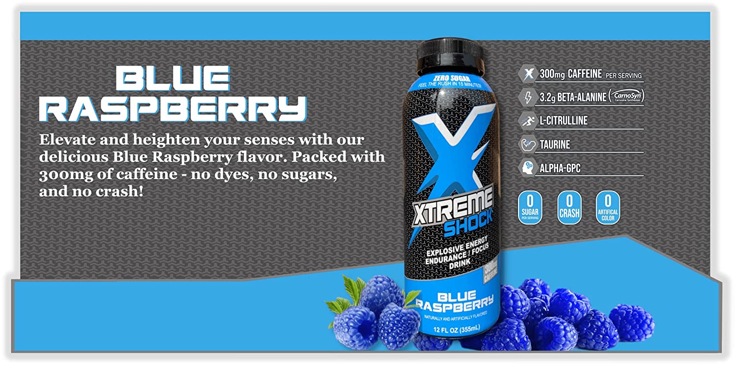 Nutrition Research Group (NRG), Xtreme Shock Energy Drink - Energy, Endurance, and Focus with Zero S