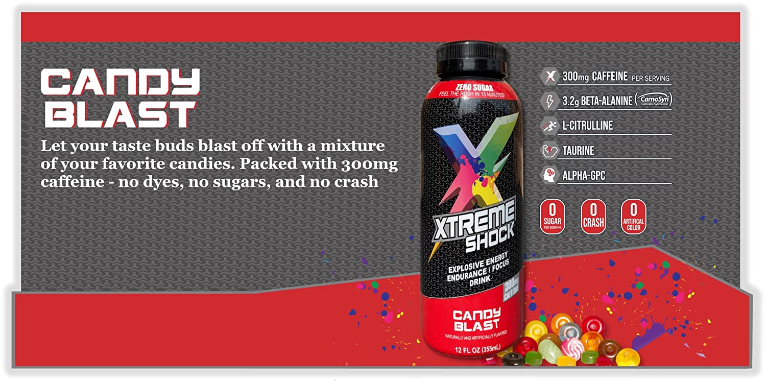 Nutrition Research Group (NRG), Xtreme Shock Energy Drink - Energy, Endurance, and Focus with Zero S