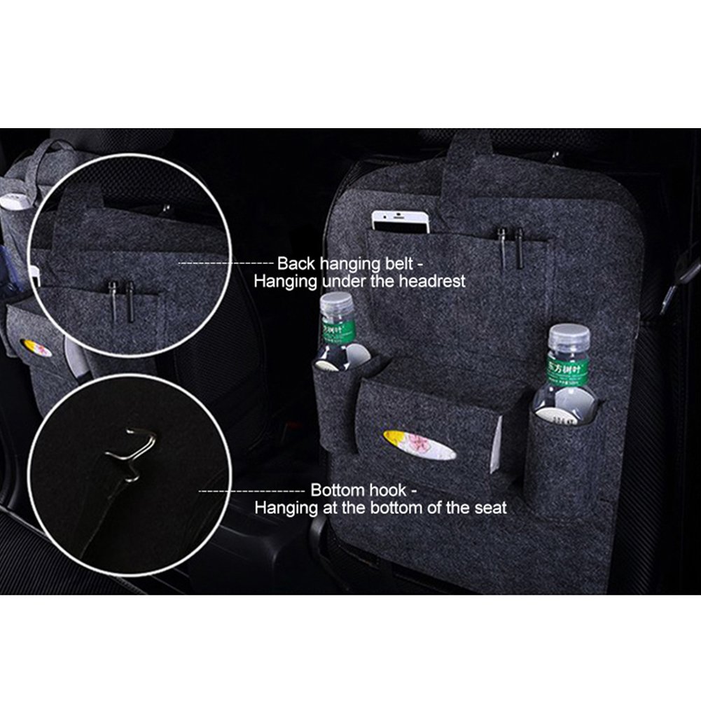 Car Seat Organizer Dofover Auto Car Backseat Organizer Car-Styling Holder Felt Covers Versatile Mult