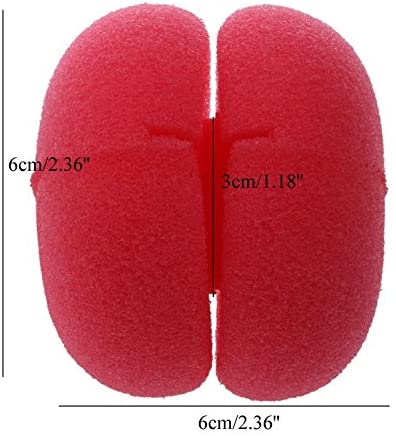 Thobu 6pcs Balls Hair Rollers Curlers Bun Round DIY Soft Foam Sponge Tools