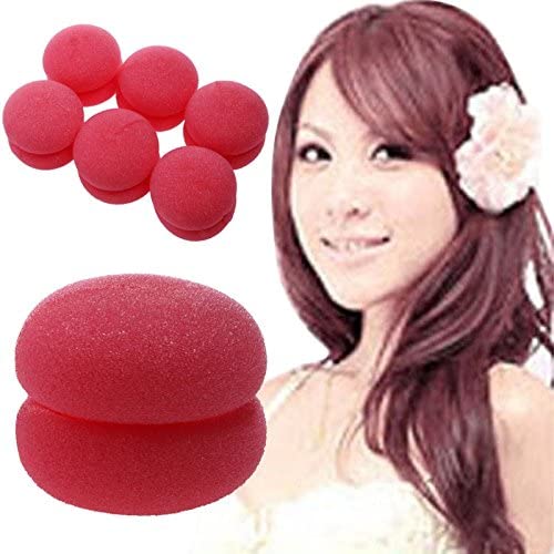 Thobu 6pcs Balls Hair Rollers Curlers Bun Round DIY Soft Foam Sponge Tools