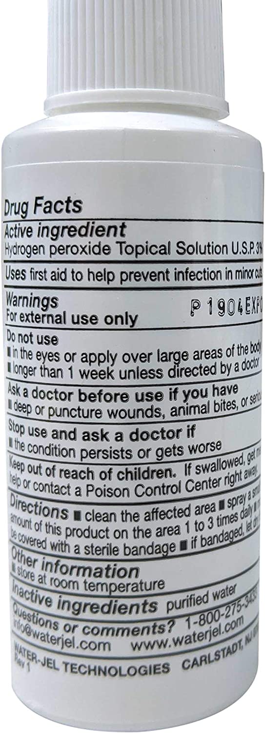 Hydrogen Peroxide Spray, First Aid Cleaning Solution, 2 Ounce, 1 Bottle, MS-60365
