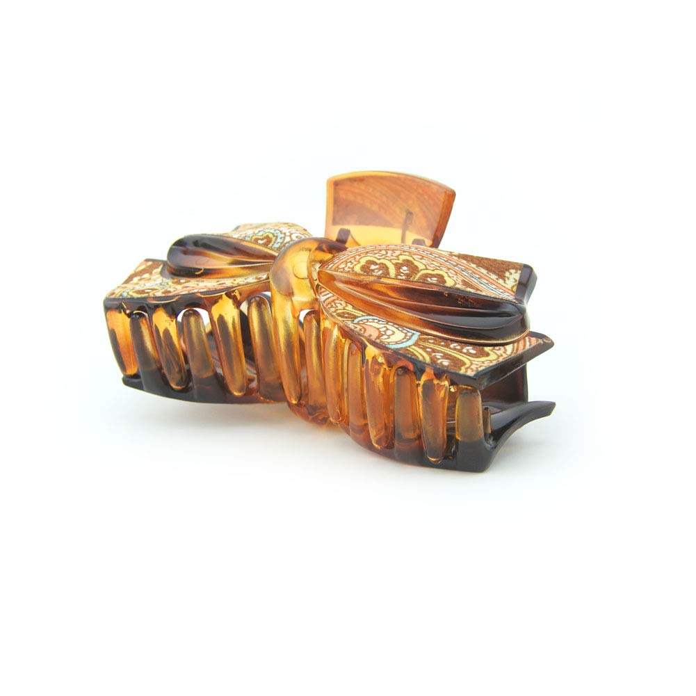Meilliwish Noble Beautiful Lady Hair Claw Clip(D91)(BowBrown)