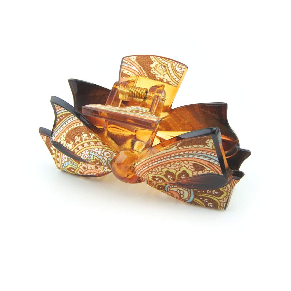 Meilliwish Noble Beautiful Lady Hair Claw Clip(D91)(BowBrown)