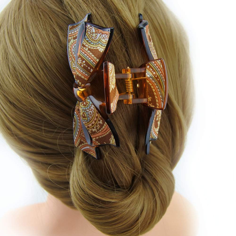 Meilliwish Noble Beautiful Lady Hair Claw Clip(D91)(BowBrown)