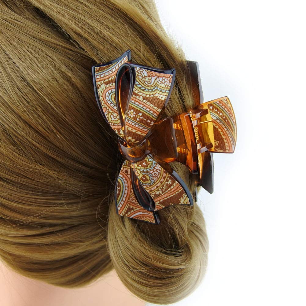 Meilliwish Noble Beautiful Lady Hair Claw Clip(D91)(BowBrown)