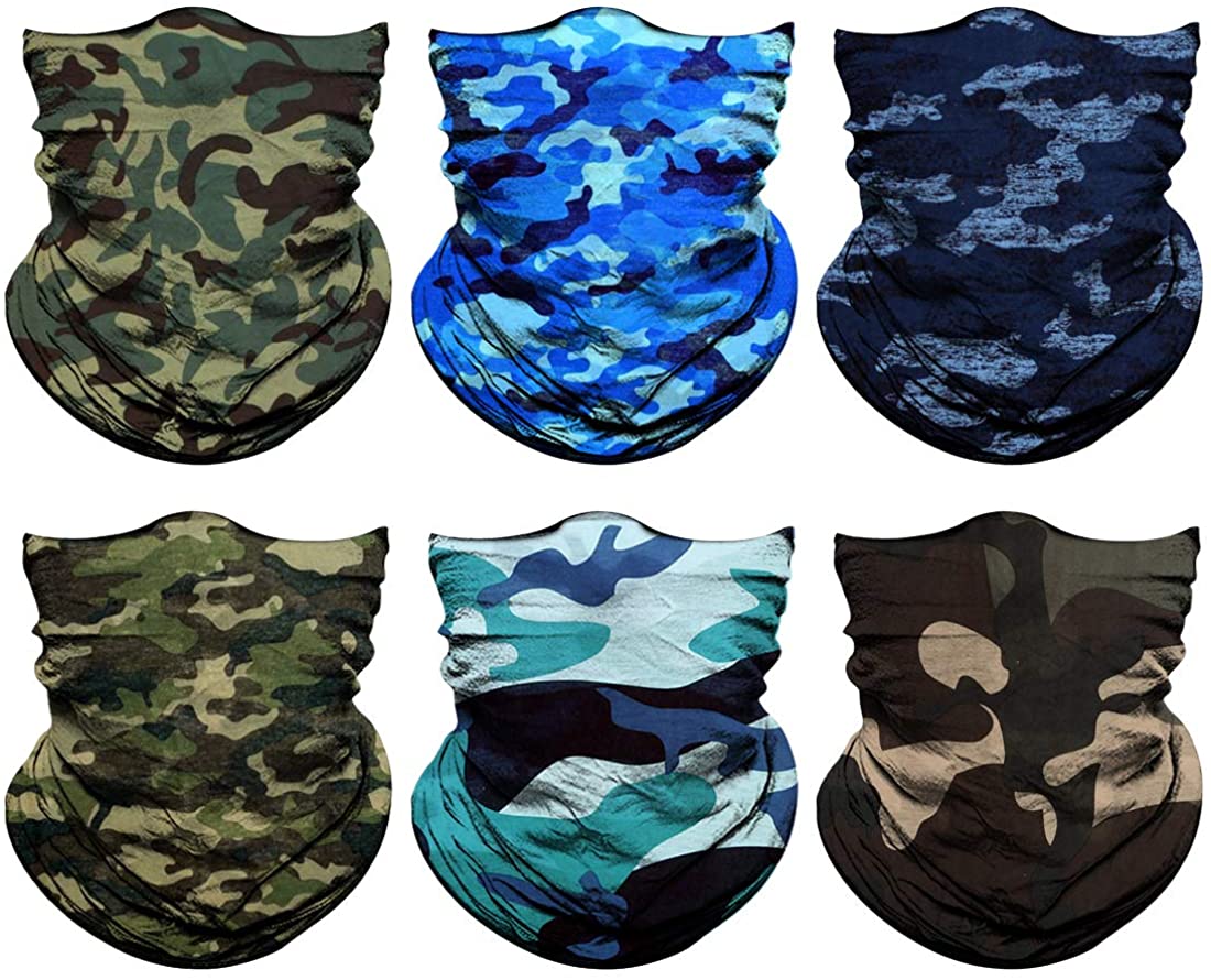 Neck Gaiter, Magic Headband Sport Headwear Elastic Face Mask Bandana Scarf UV Resistence Balaclava, 