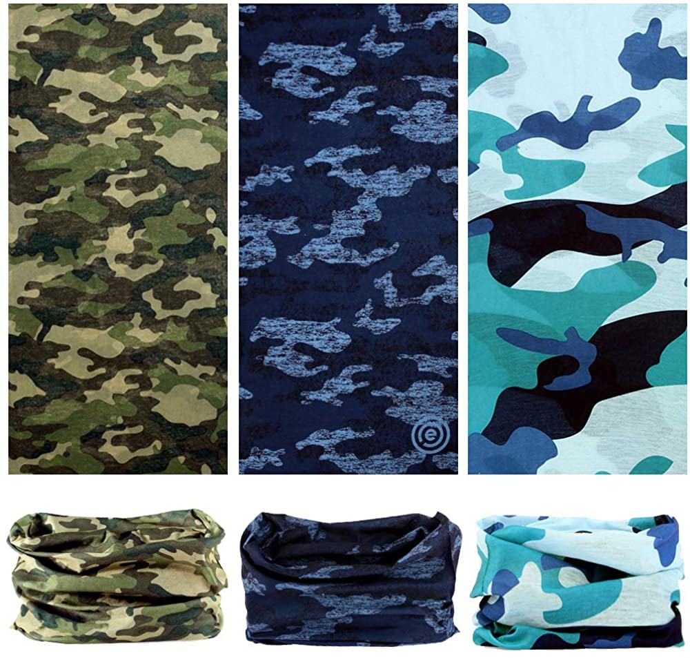 Neck Gaiter, Magic Headband Sport Headwear Elastic Face Mask Bandana Scarf UV Resistence Balaclava, 