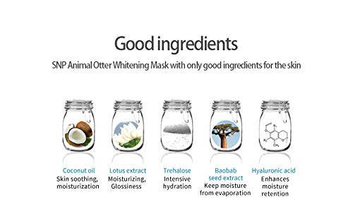 SNP - Animal Otter Aqua Korean Face Sheet Mask - Maximium Hydration & Protection for All Dry Skin Ty
