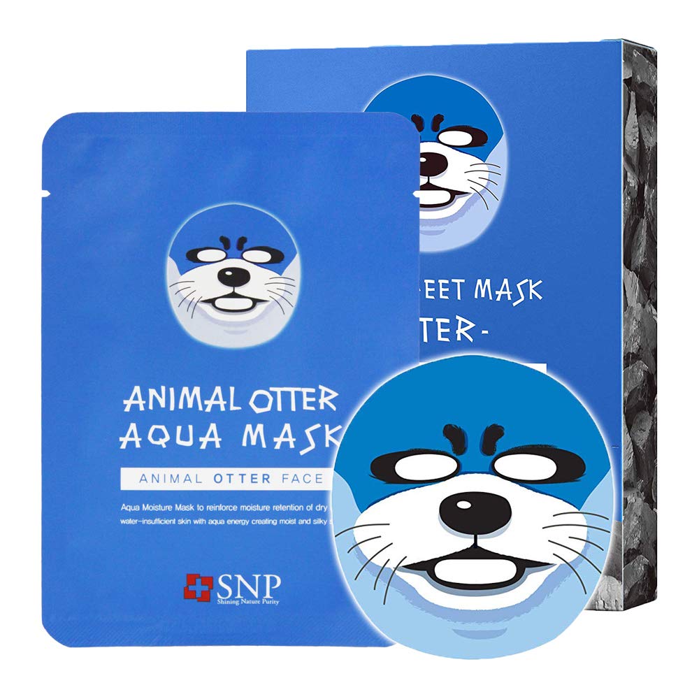 SNP - Animal Otter Aqua Korean Face Sheet Mask - Maximium Hydration & Protection for All Dry Skin Ty
